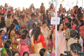 Manasuku Nachindi Movie Team At Kasturba Gandhi College